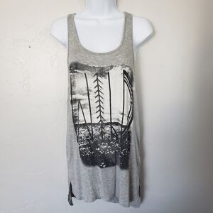 Top Girl LA Medium Grey Racerback Tunic Muscle Tank Top WILD Summer